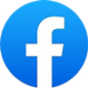 facebook logo 80×80 Blue circle with a white lowercase "f" in the center, representing the Facebook logo.